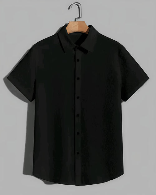 Men's Popcorn Black Shirt